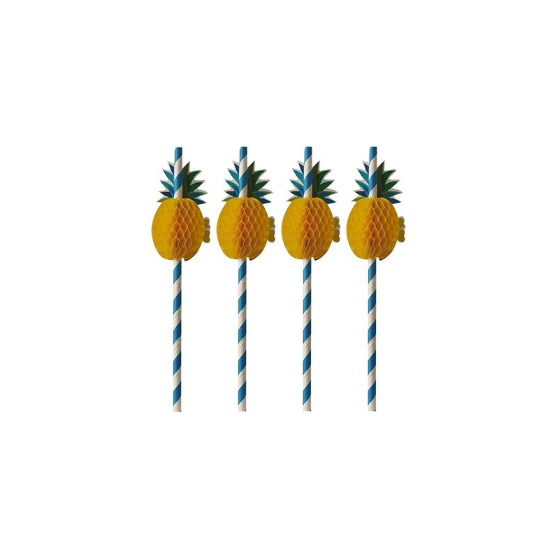 Papierstrohhalme Ø 6 mm · 20 cm "Pineapple" - Bild 1