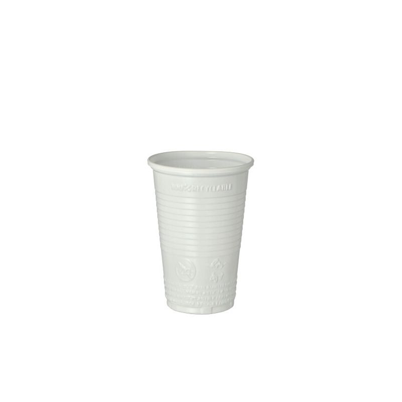 Plastikbecher (PP), 0,2 l Ø 7,03 cm · 9,9 cm weiss - Bild 1