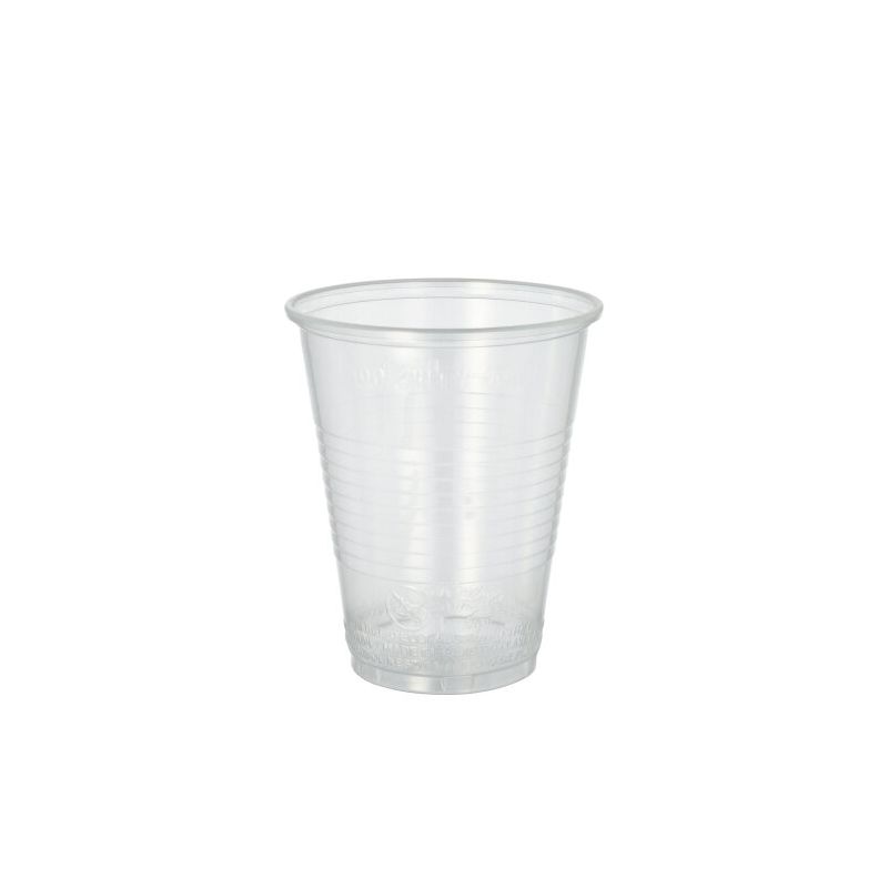 Plastikbecher (PP), 0,3 l Ø 9,5 cm · 11,1 cm transparent mit Schaumrand - Bild 1