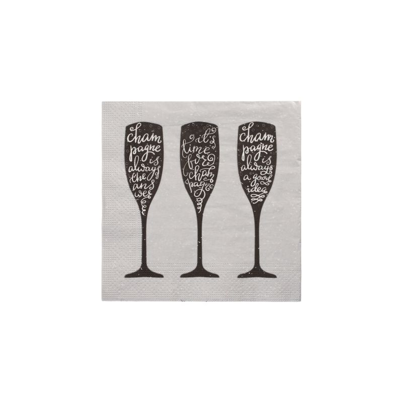 Servietten, 3-lagig 1/4-Falz 33 x 33 cm "Champagne" - Bild 1