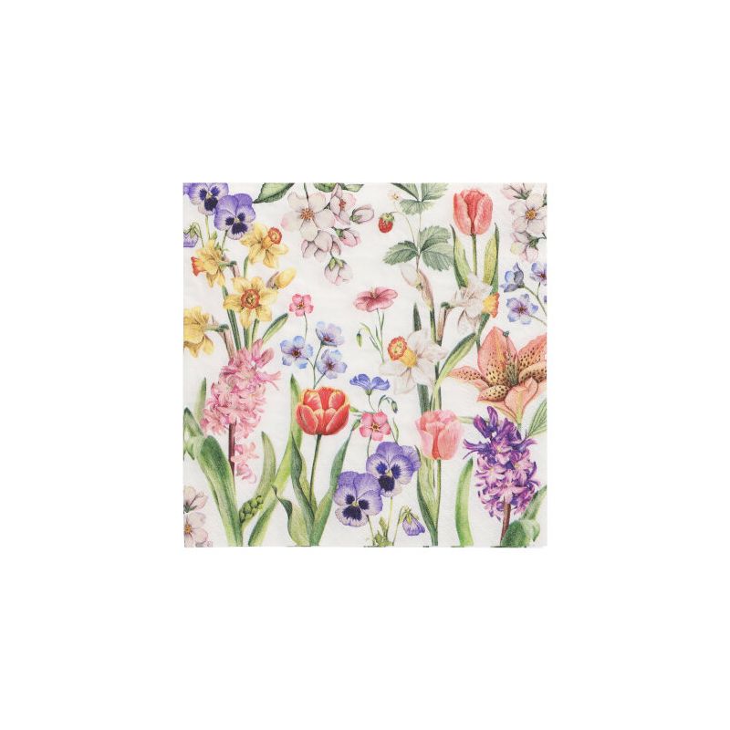 Servietten, 3-lagig 1/4-Falz 33 x 33 cm "Flower Meadow" - Bild 1