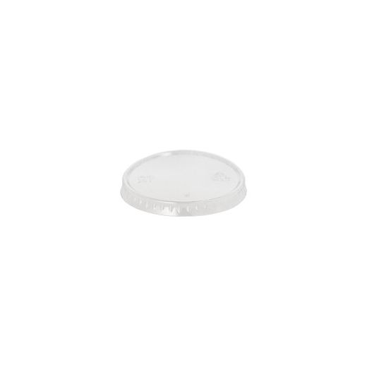 Deckel für Portionsbecher, rPET, Ø 6,2 cm, transparent  1