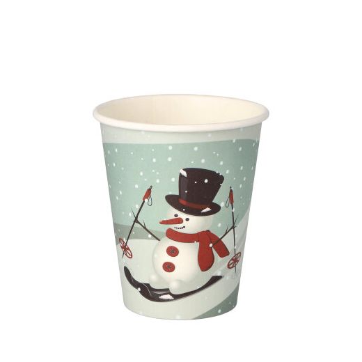 Pappbecher "To Go", 0,2 l Ø 8 cm · 9,2 cm "Snowman" 1