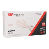 Latex-Handschuhe, gepudert "White" weiss - natur Größe XL