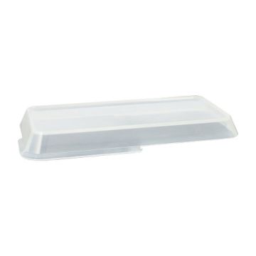 Deckel für Mehrweg-Foodboxen eckig, 11,7 x 23,4 x 2,5 cm transparent 