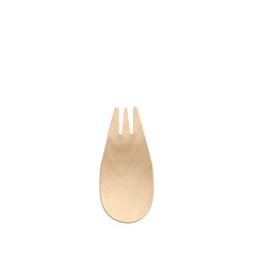 Fingerfood-Göffel, Holz "pure" 8,2 cm natur