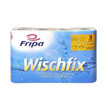 Küchenrollen 3-lagig, "Wischfix" weiß, 51 Blatt pro Rolle