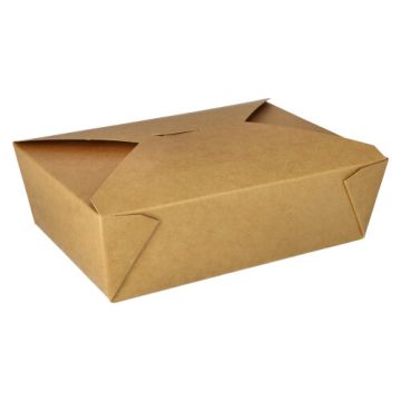 Lunchboxen, Pappe "pure" 2000 ml 15,5 x 21,5 cm x 6,4 cm braun