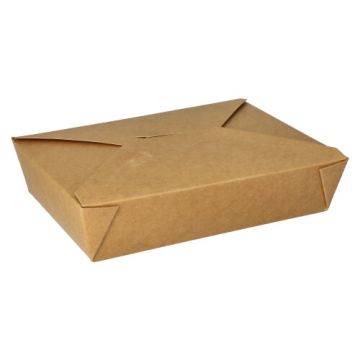 Lunchboxen, Pappe "pure" 1500 ml 15,5 x 21,5 cm x 4,8 cm braun