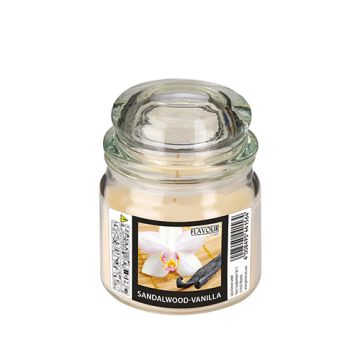 Maxi-Duftkerzen im Glas, Sandalwood-Vanilla, Ø 90 mm · 120 mm, "Flavour"