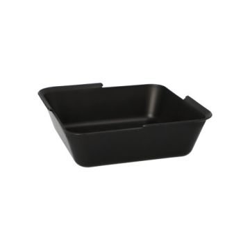 Mehrweg-Foodboxen eckig, 15,6 x 15,6 x 4,7 cm schwarz