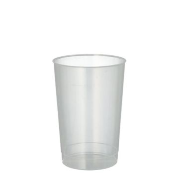 Mehrweg Plastikbecher (PP), 0,2 l Ø 6,8 cm · 9,8 cm transluzent unzerbrechlich