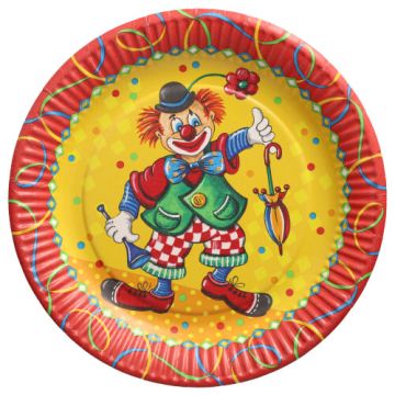 Pappteller Ø 23 cm "Clown"