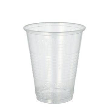 Plastikbecher (PP), 0,3 l Ø 9,5 cm · 11,1 cm transparent mit Schaumrand