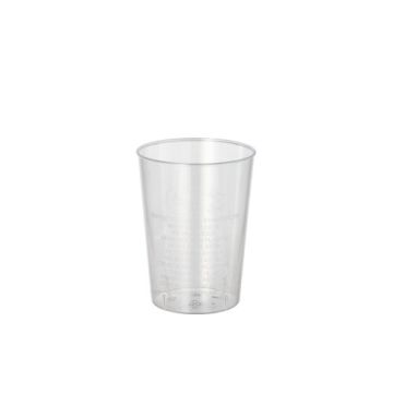 Plastikbecher (PS) 0,07 l Ø 5 cm · 6,5 cm glasklar