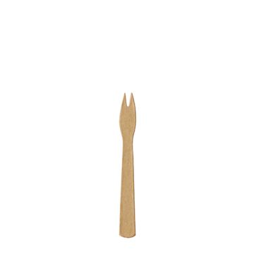 Pommes-Frites-Gabeln aus Papier "pure" 8,5 cm braun