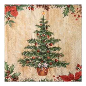 Servietten, 3-lagig 1/4-Falz 33 x 33 cm "Bright Christmas"