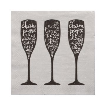 Servietten, 3-lagig 1/4-Falz 33 x 33 cm "Champagne"