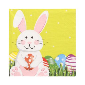 Servietten, 3-lagig 1/4-Falz 33 x 33 cm "Easter Bunny"