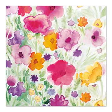 Servietten, 3-lagig 1/4-Falz 33 x 33 cm "Flower Field"