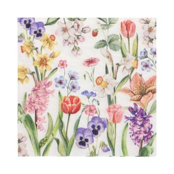 Servietten, 3-lagig 1/4-Falz 33 x 33 cm "Flower Meadow"