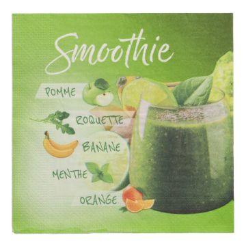 Servietten, 3-lagig 1/4-Falz 33 x 33 cm "Smoothie"