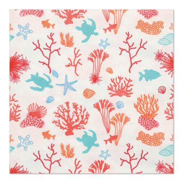 Servietten, 3-lagig 1/4-Falz 33 x 33 cm "Under the Sea"