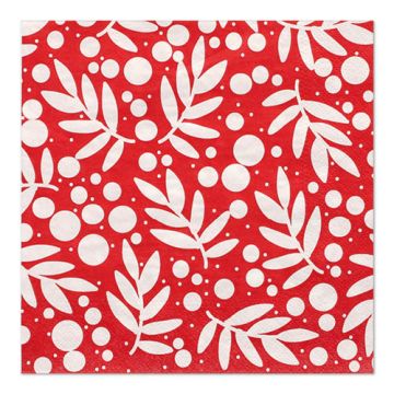 Servietten, 3-lagig 1/4-Falz 33 x 33 cm rot "Holly"