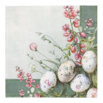 Servietten, 3-lagig 1/4-Falz 40 x 40 cm "Pastell Eggs"