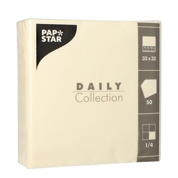 Servietten "DAILY Collection" 1/4-Falz 32 x 32 cm champagner