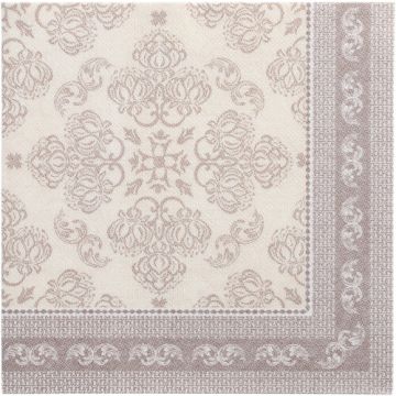 Servietten "ROYAL Collection" 1/4-Falz 40 x 40 cm mocca "Arabesque"