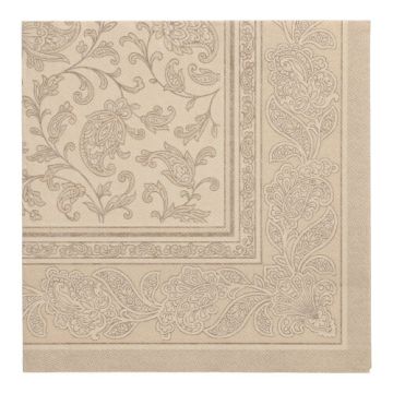 Servietten "ROYAL Collection" 1/4-Falz 40 x 40 cm sand "Ornaments"