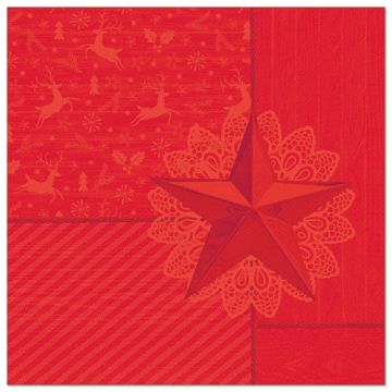 Servietten, rot "ROYAL Collection" 1/4-Falz 40 x 40 cm "Rising Star"