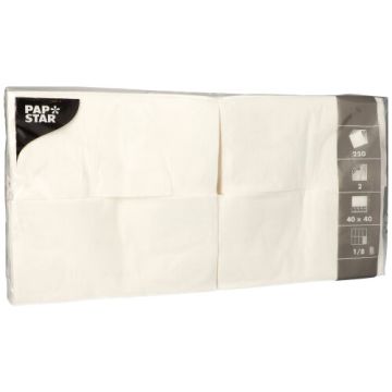 Servietten, weiss 2-lagig 1/8-Falz 40 x 40 cm, Kopf-Falz