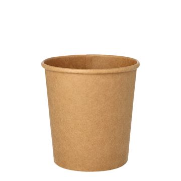 Suppenbecher "To Go", Pappe rund 470 ml Ø 9,8 cm · 10 cm braun