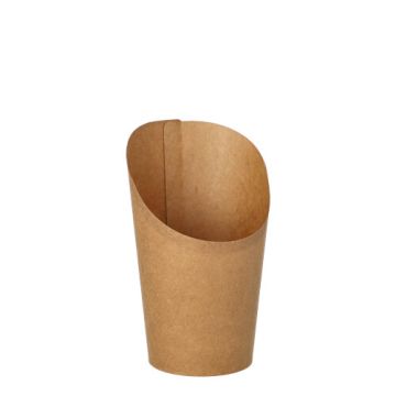 Wrap Cups, Pappe 230 ml 10 x 6 x 8 cm braun